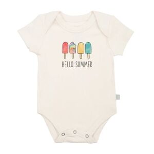 finn and emma 100% organically grown hello summer shoet sleeve bodysuit